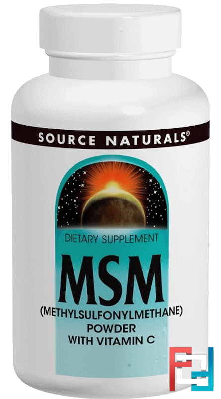 MSM Methylsulfonylmethane Powder With Vitamin C Source Naturals 8