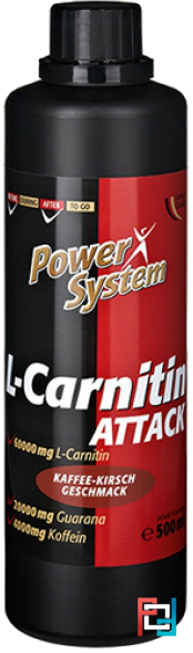 L-Carnitin Attack 3600, 72 000 mg, Power System, 500 ml