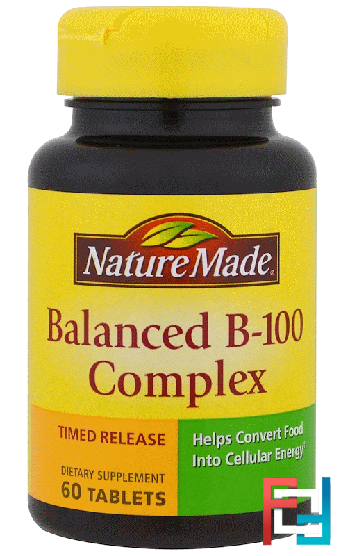 Balanced B-100 Complex, Nature Made, 60 Tablets