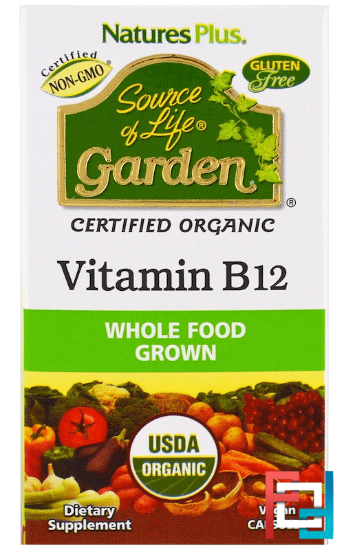 Source Of Life Garden, Organic Vitamin B12, Nature's Plus, 60 Veggie Caps