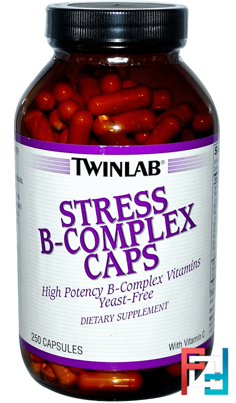 Stress B-Complex Caps, Twinlab, 250 Capsules