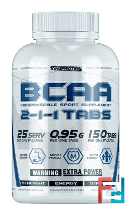 BCAA Tabs 2:1:1, King Protein, 150 tablets