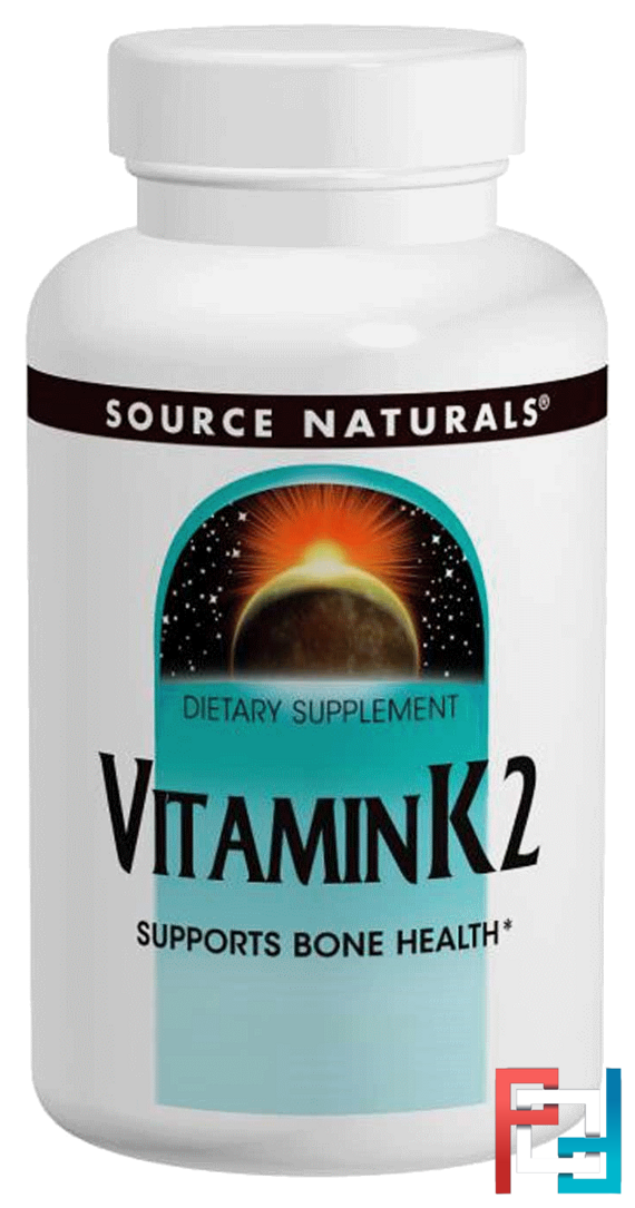 Vitamin K2, 100 mcg, Source Naturals, 60 Tablets