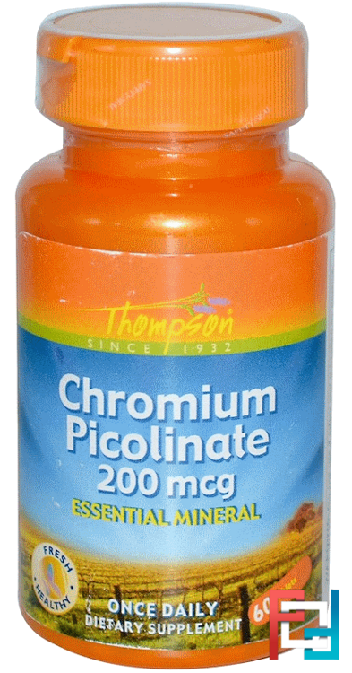 Chromium Picolinate, Thompson, 200 mcg, 60 Tablets