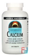 Calcium, Source Naturals, 250 Tablets