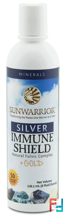 Immune Shield, Natural Fulvic Complex + Gold, Sunwarrior, 8 fl oz (236.5 mL)