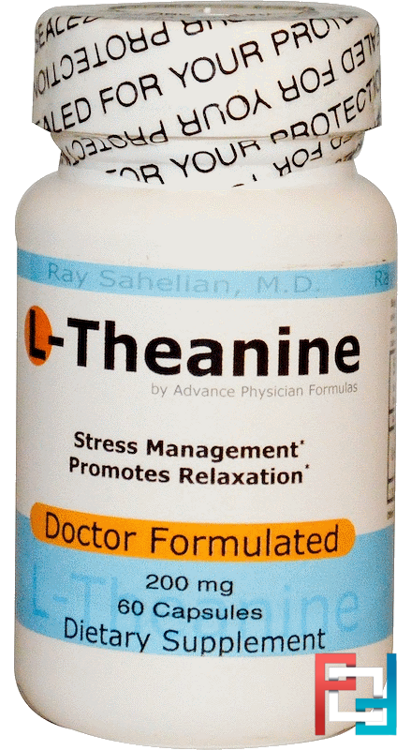 L-Theanine, Advance Physician Formulas, Inc., 200 mg, 60 Capsules