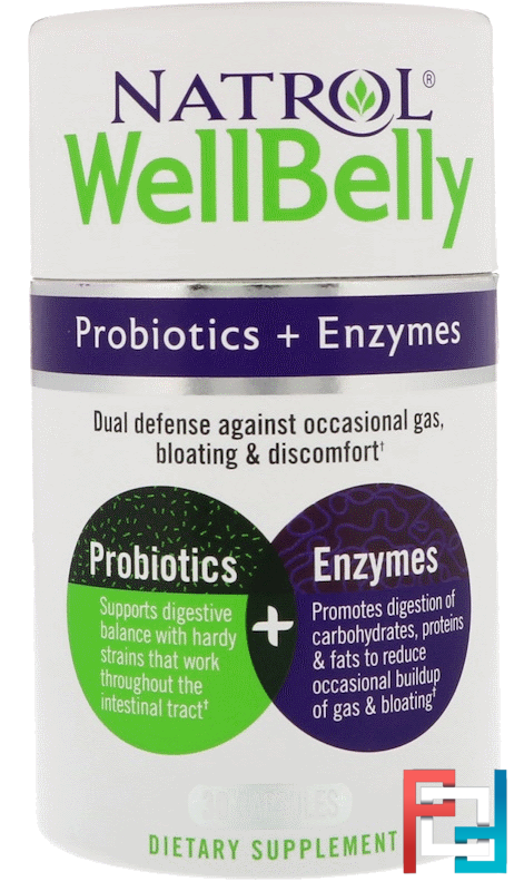 WellBelly, Probiotics + Enzymes, Natrol, 30 Capsules