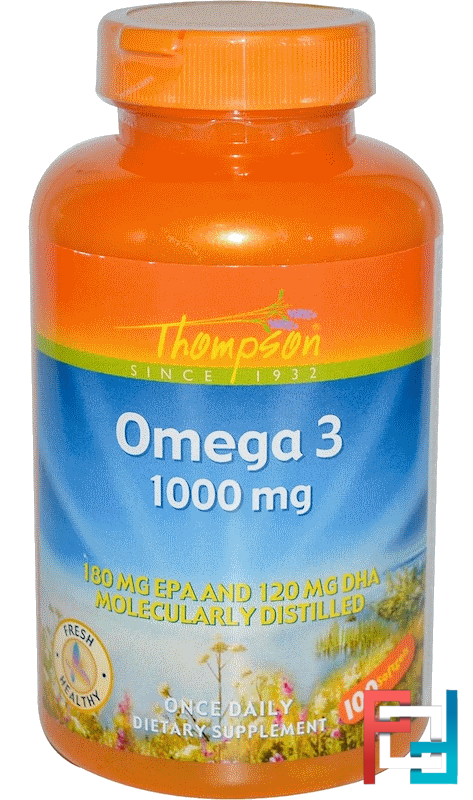 Omega 3, Thompson, 1000 mg, 100 Softgels