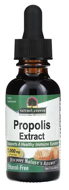 Экстракт прополиса, без спирта, Propolis, Nature's Answer, 2000 mg, 1 fl oz, 30 ml