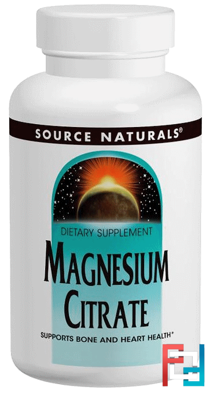 Magnesium Citrate, 133 mg, Source Naturals, 180 Capsules