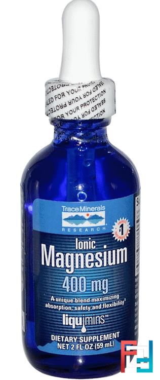 Ionic Magnesium, Trace Minerals Research, 400 mg, 2 fl oz, 59 ml