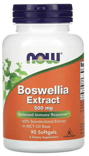 Экстракт босвеллии 500 мг, Boswellia Extract, Now Foods, 500 mg, 90 Softgels