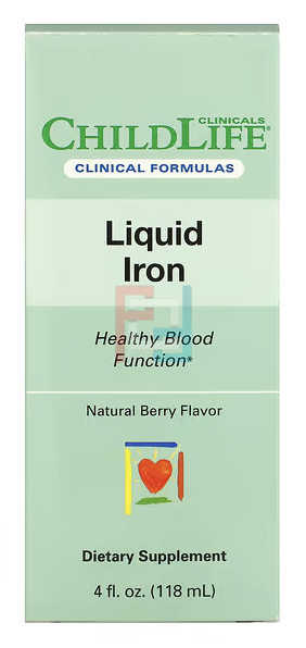 Liquid Iron, ChildLife Clinicals, Natural Berry, 4 fl oz, 118 ml