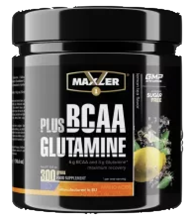 Аминокислоты БЦАА + глютамин, BCAA + Glutamine, Maxler, 300 g