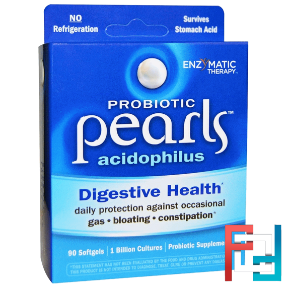 Probiotic Pearls Acidophilus, Enzymatic Therapy, 90 Softgels