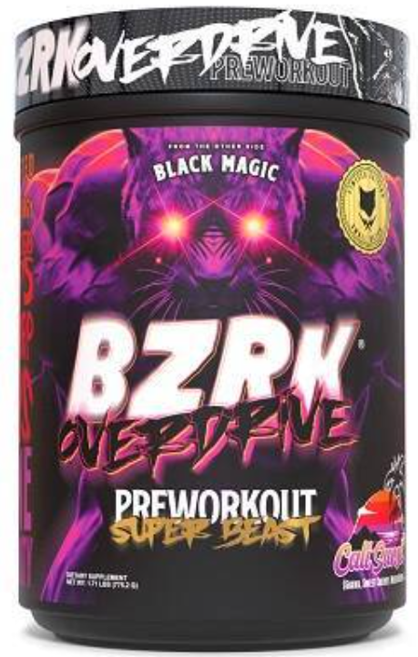 Предтренировочная добавка БЗРК Овердрайв, Pre-workout supplement BZRK Overdrive, Black Magic, 780 g