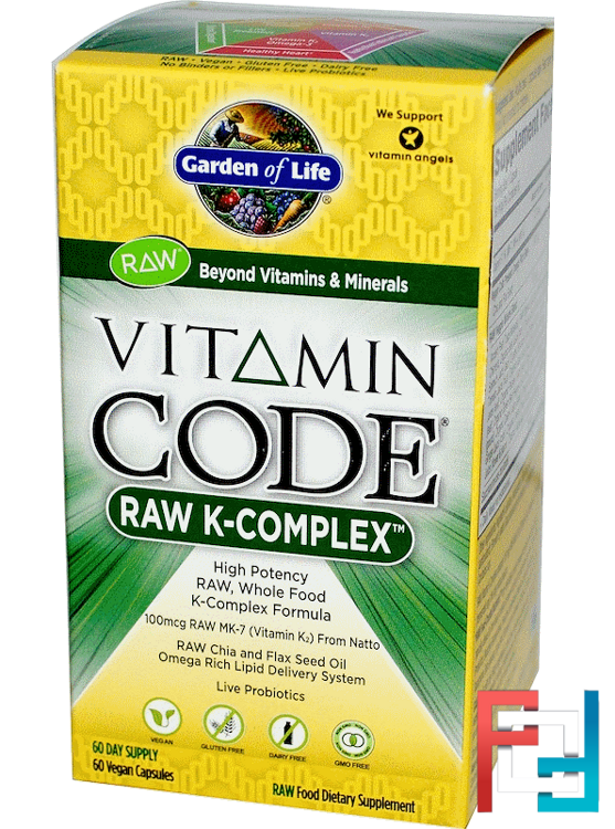 Vitamin Code, Raw K-Complex, Garden of Life, 60 Veggie Caps