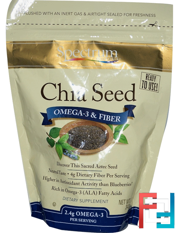 Chia Seed, Omega-3 & Fiber, Spectrum Essentials, 12 oz (340 g)