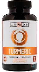 Turmeric, Curcumin with Ginger, Zhou Nutrition, 90 Veggie Capsules