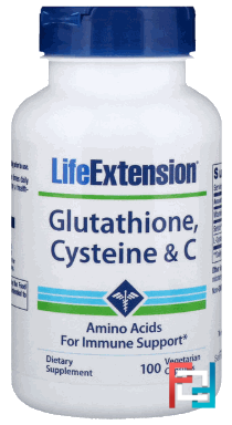 glutathione cysteine & c life extension Glutathione, Cysteine & C, Life Extension, 100 Veggie Caps