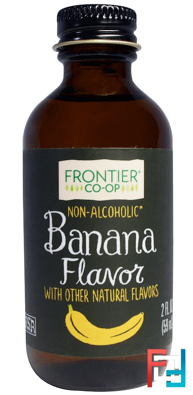 Banana Flavor, Non-Alcoholic, Frontier Natural Products, 2 fl oz, 59 ml