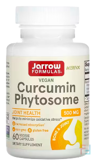 Curcumin Phytosome, Meriva, фитосомы куркумина, Jarrow Formulas, 500 mg, 60 Veggie Caps