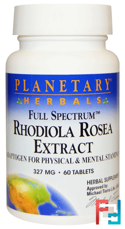 Rhodiola Rosea Extract, Full Spectrum, Planetary Herbals, 327 mg, 60 Tablets