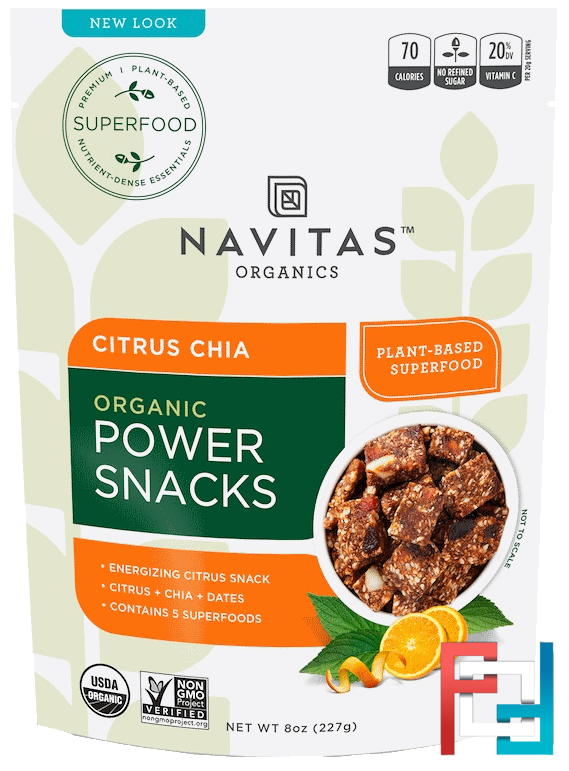 Organic, Power Snacks, Cacao Goji, Navitas Organics, 8 oz, 227 g