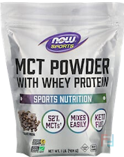MCT Powder with Whey Protein, Chocolate Mocha, Now Foods, Sports, 1 lb, 454 g