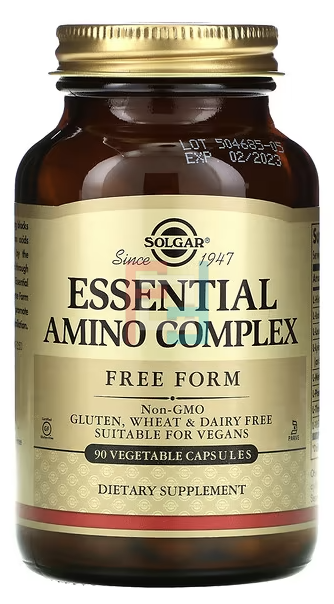 Комплекс незаменимых аминокислот, Essential Amino Complex, Solgar, 90 Vegetable Capsules