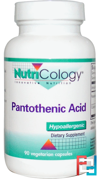 Pantothenic Acid, Nutricology, 90 Veggie Caps