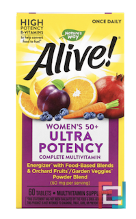 Alive! Once Daily, Women's 50+ Multi-Vitamin, Nature's Way, 60 Tablets