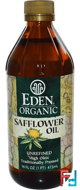 Organic Safflower Oil, Unrefined, Eden Foods, 16 fl oz (473 ml)