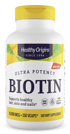 Биотин 10000 мкг, Ультра эффективность, Biotin, Ultra Potency, Healthy Origins, 10,000 mcg, 150 Vcaps