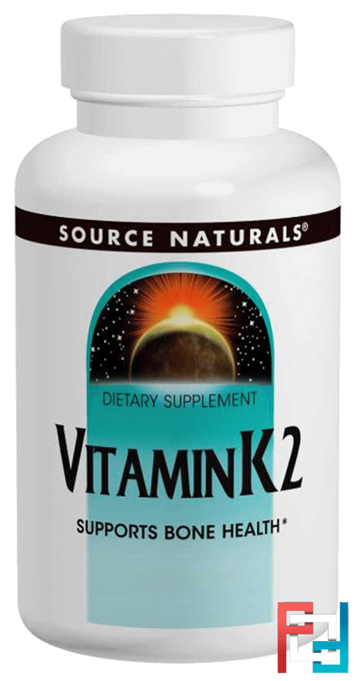 Vitamin K2, 100 mcg, Source Naturals, 60 Tablets