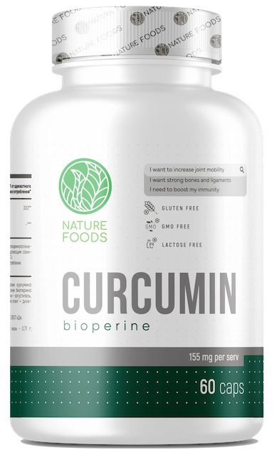 Curcumin+Bioperine, Nature Foods, 60 caps