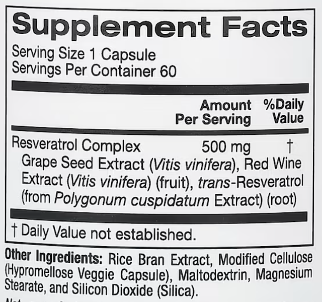 Комплекс с ресвератролом, Resveratrol Complex, Lake Avenue Nutrition, 500 mg, 250 Veggie Capsules