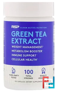 Green Tea Extract, RSP Nutrition, LLC, 500 mg, 100 Capsules