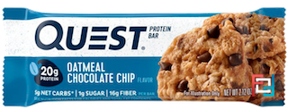 QuestBar, Protein Bar, Oatmeal Chocolate Chip, Quest Nutrition, 1 Bar * 60 g