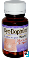 Kyo Dophilus, Probiotics Plus Enzymes, Wakunaga - Kyolic, 60 Capsules