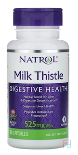 Milk Thistle Advantage, Natrol, 525 mg, 60 Veggie Caps