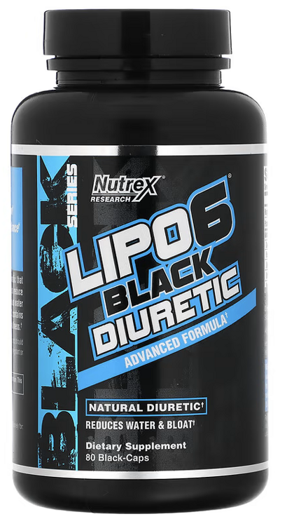 Мочегонное средство Липо-6 Блэк Диуретик, Lipo-6 Black Diuretic, Nutrex Research Labs, 80 Black-Caps