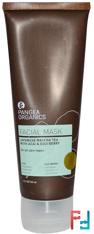 Facial Mask, Japanese Matcha Tea with Acai & Goji Berry, Pangea Organics, 4 fl oz, 120 ml