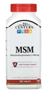 MSM, Methylsulfonylmethane, 21st Century, 1000 mg, 180 Tablets