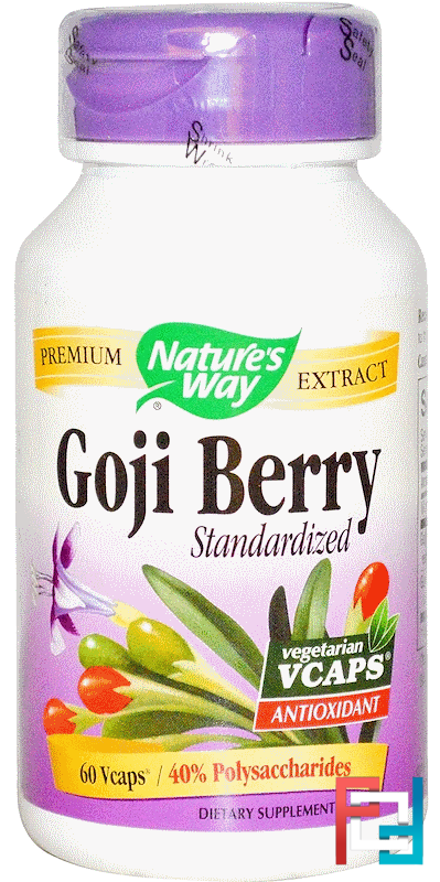 Goji Berry, Standardized, Nature's Way, 60 Veggie Caps