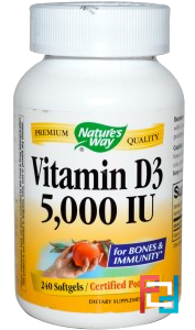 Vitamin D3, Nature's Way, 5000 IU, 240 Softgels