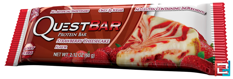 Quest Nutrition, QuestBar, Protein Bar, Strawberry Cheesecake, 12 Bars, 2.1 oz (60 g) Each