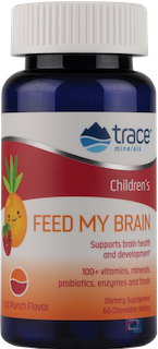 Children's, Feed My Brain, Fruit Punch, Trace Minerals Research, 60 Chewable Wafers