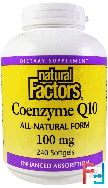 Coenzyme Q10, Natural Factors, 100 mg, 240 Softgels